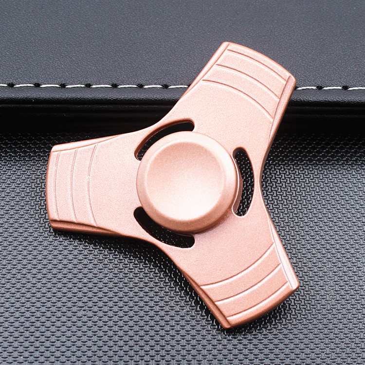 Tri Aluminum Fidget SPINNER Stress Reducer Toy for Autism Adult, Child (Rose Gold)